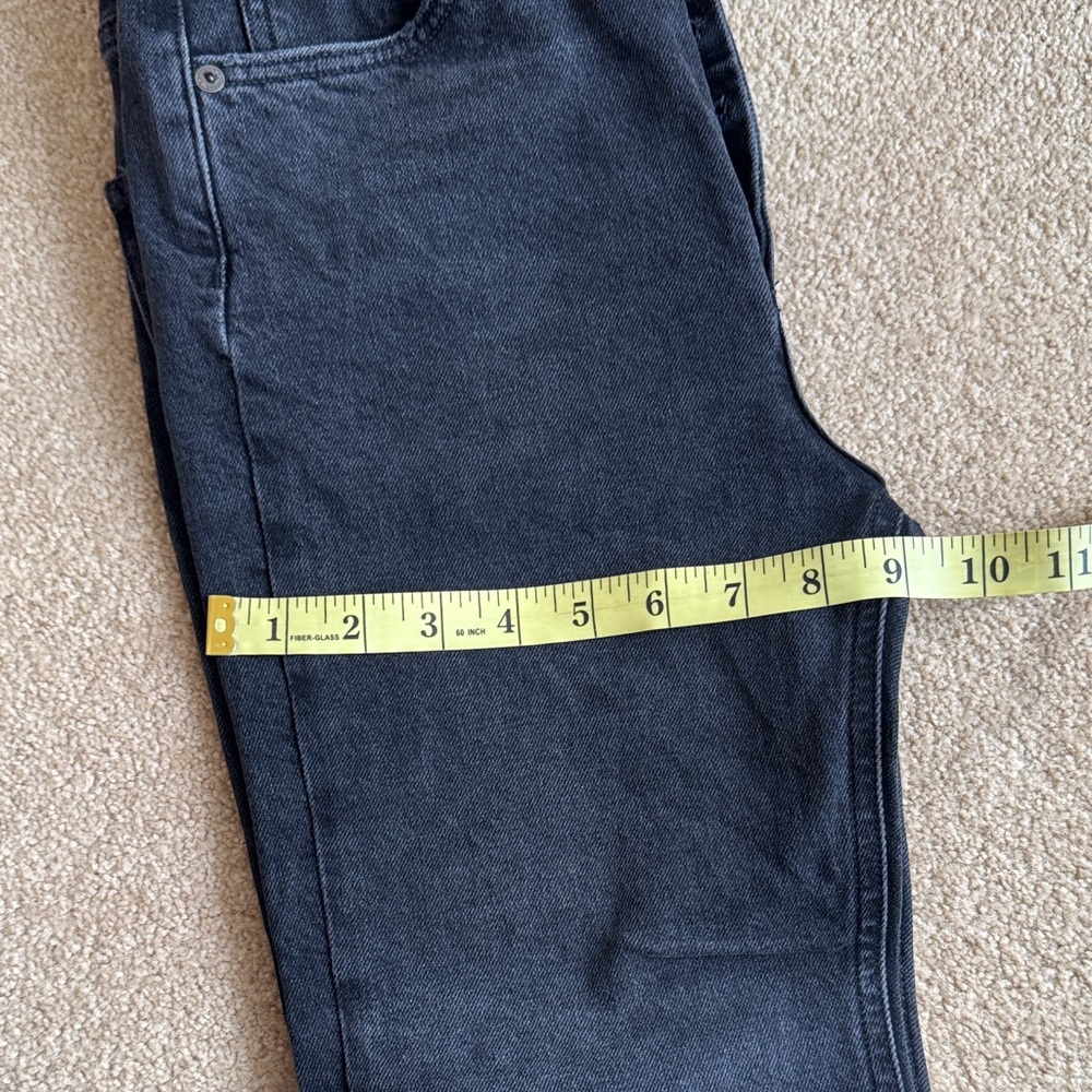 Agolde Black Riley Cropped High Rise Jeans - Picture 8 of 10